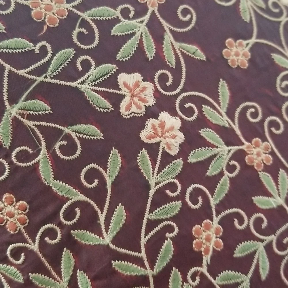 Vintage Victorian Embroidered Accent Pillows Pair